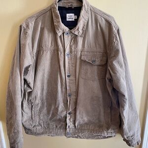 Flint And Tinder Waxed Canvas Trucker Jacket Mens XXL Brown Flannel Lined USA